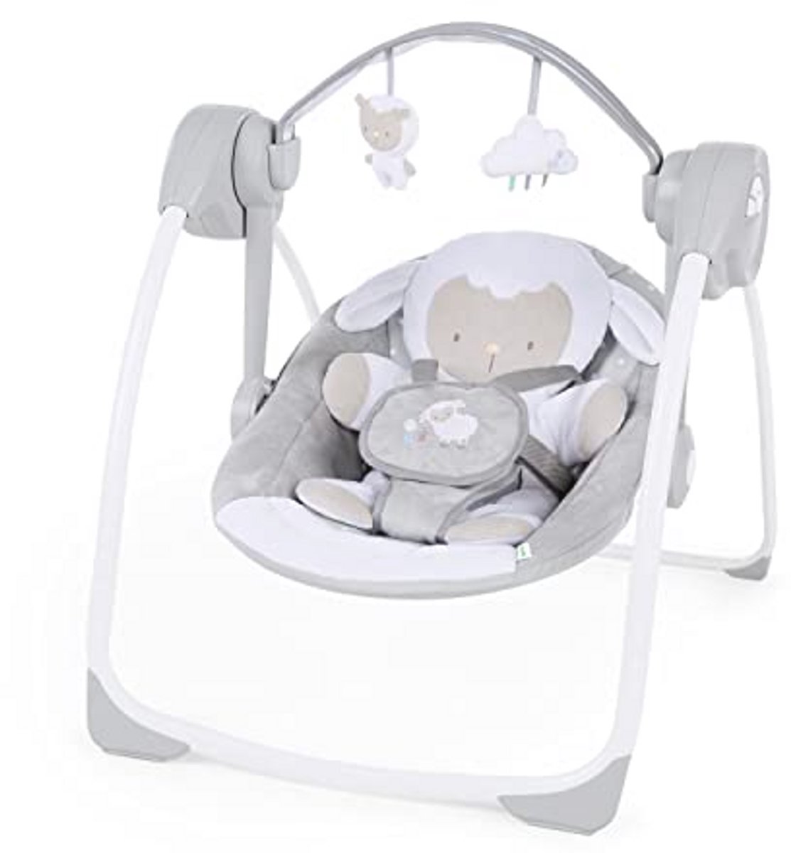 Draagbare babyswing met lamp, melodieën en instelbare tijd