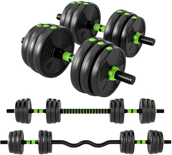 3-in-1 Verstelbare Dumbbells, Halter & Kettlebell Set - Bol