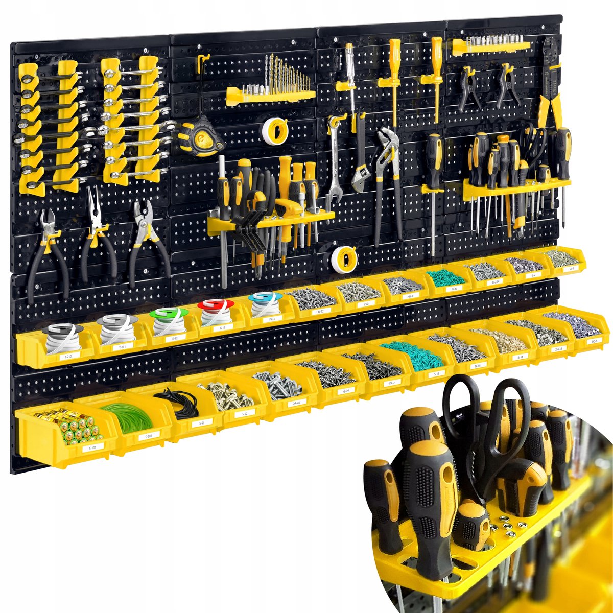 Humberg Werkplaats Gereedschapswand 128x76cm - 54 Delige Set
