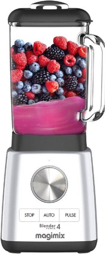 Magimix Power Blender - Smoothie Maker 1,8 Liter - Ice Crusher - Mat Chroom