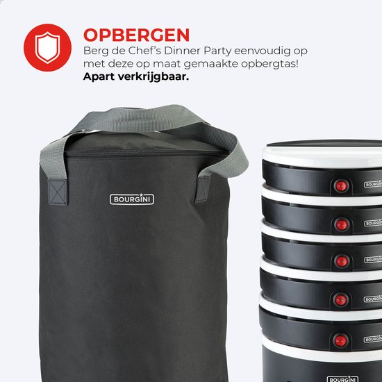 Bourgini Chef's Dinner Party Gourmetstel - 5 Personen - Bakplaat - PFAS-vrij - Vaatwasserbestendig — afbeelding 4