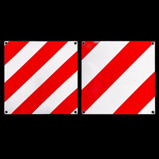 Markeringsbord 3-in-1 - Aluminium - Reflecterend - Geschikt voor Italië, Spanje en Portugal - 50x50 cm - Inclusief 4 Bevestigingssets — afbeelding 3