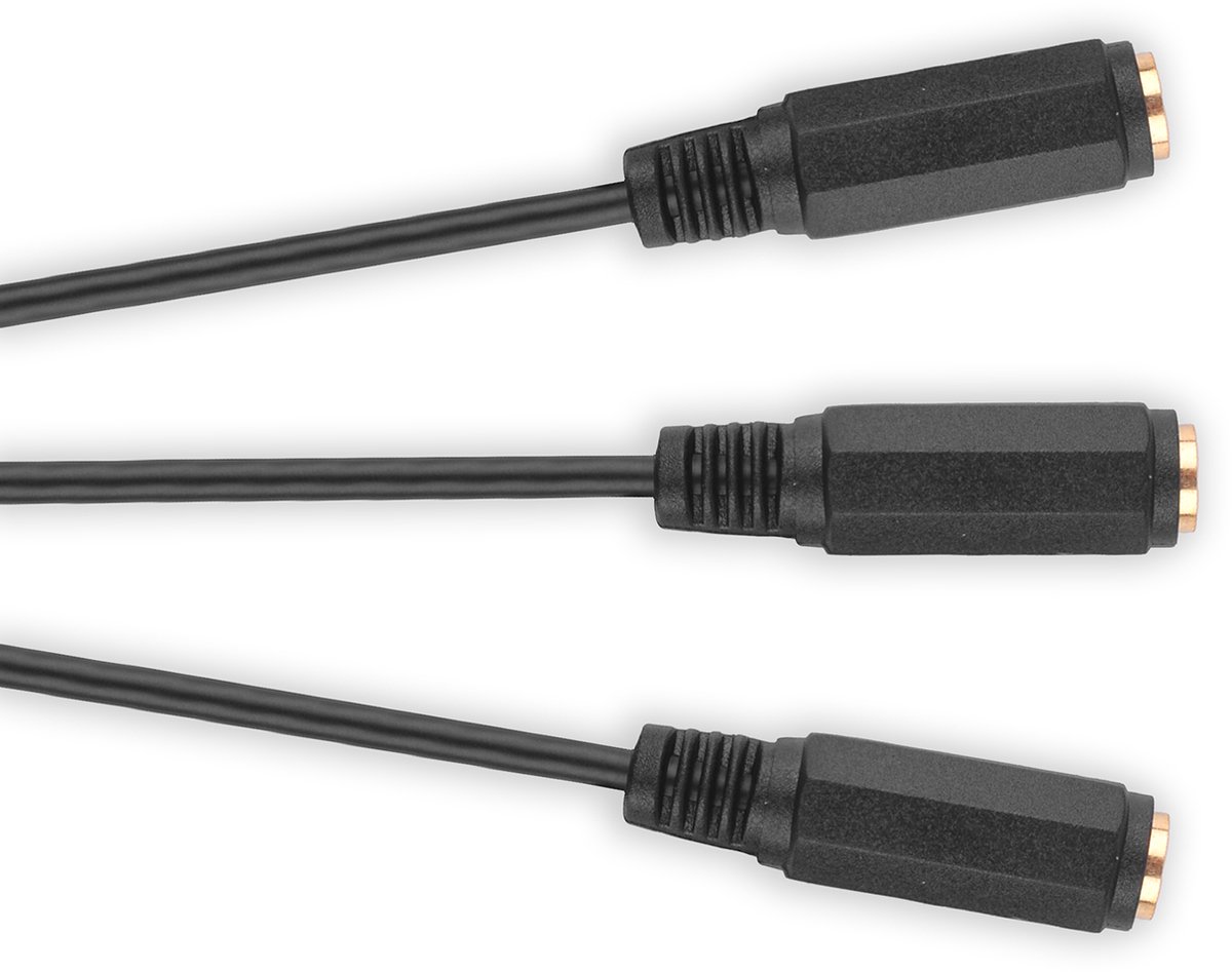 VITALCO JKP40/L4 - Audio Splitter Jack 3.5mm Stereo Plug naar 3x Socket - 1.5 Meter