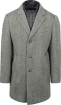 Suitable Coat Wol Pepita Pepper Grey - Maat 56 - Heren - Mantels & coats
