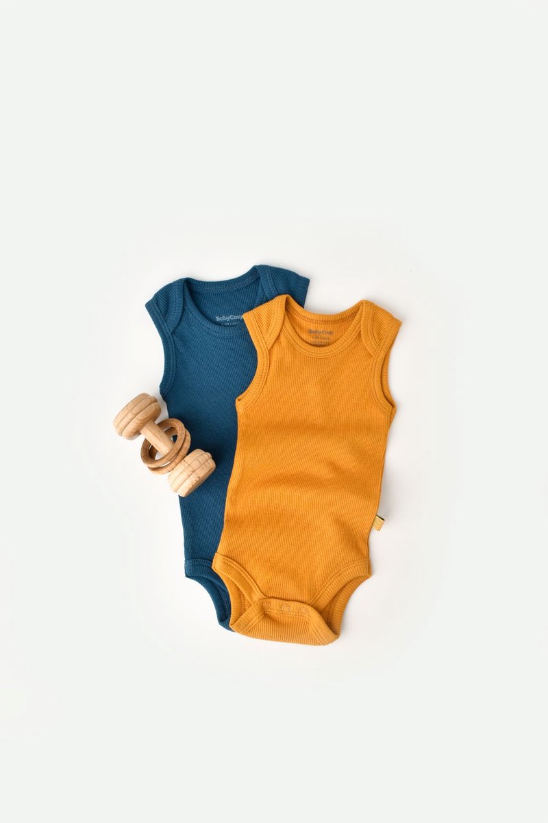 2-pack zachte rompers – Biologisch katoen & Modal Tomiju Baby 12/18M