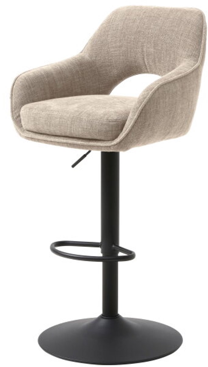 Barstoel Cowley draaibaar & verstelbaar - Beige - barstoelen set van 2