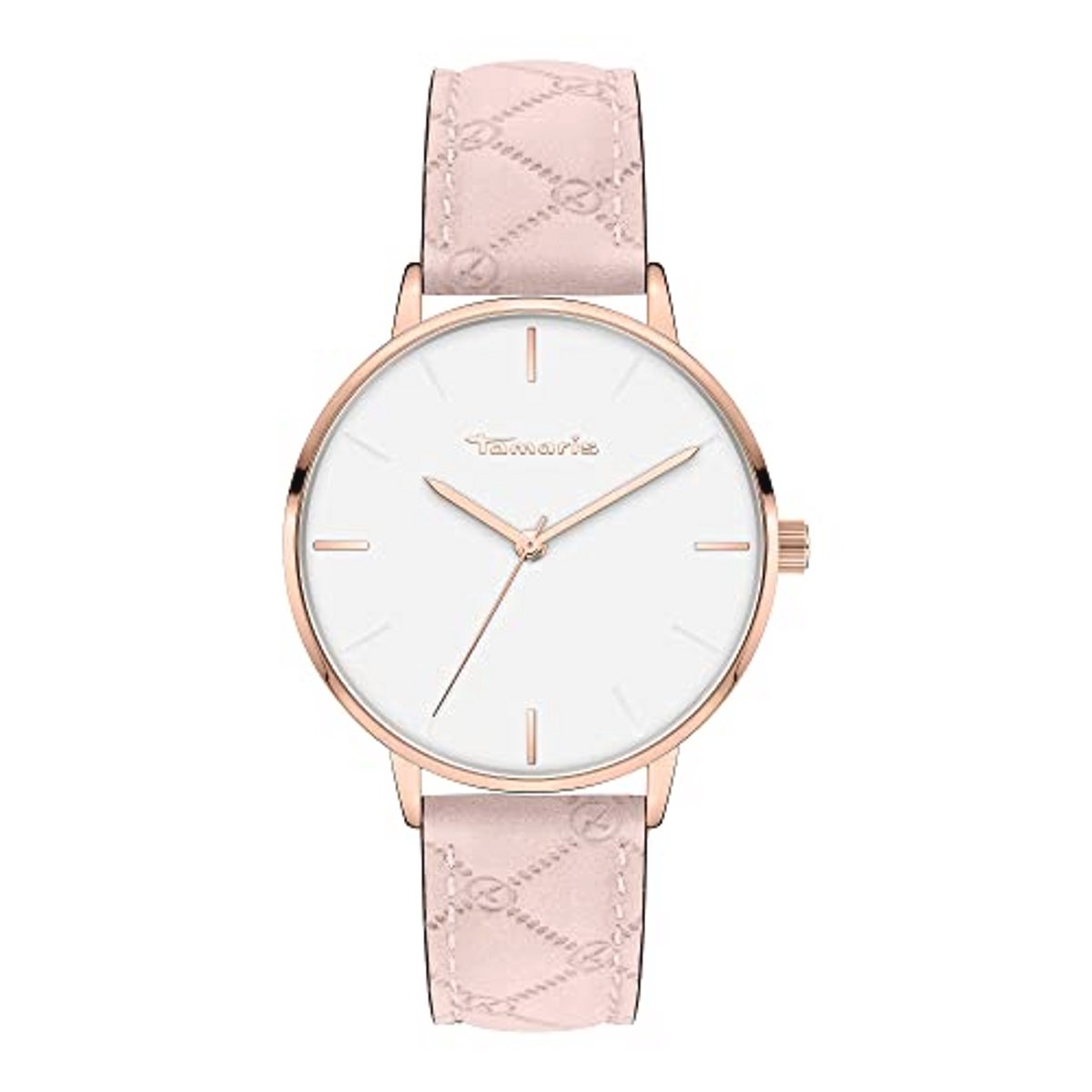 Dameshorloge Roségoud-Roze 36mm - Modern Design met Logomania
