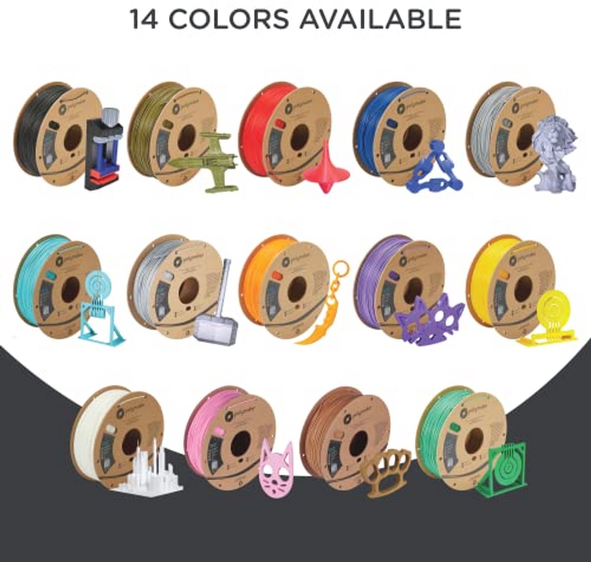 PLA PRO Filament zwart - 1,75 mm - 1 kg