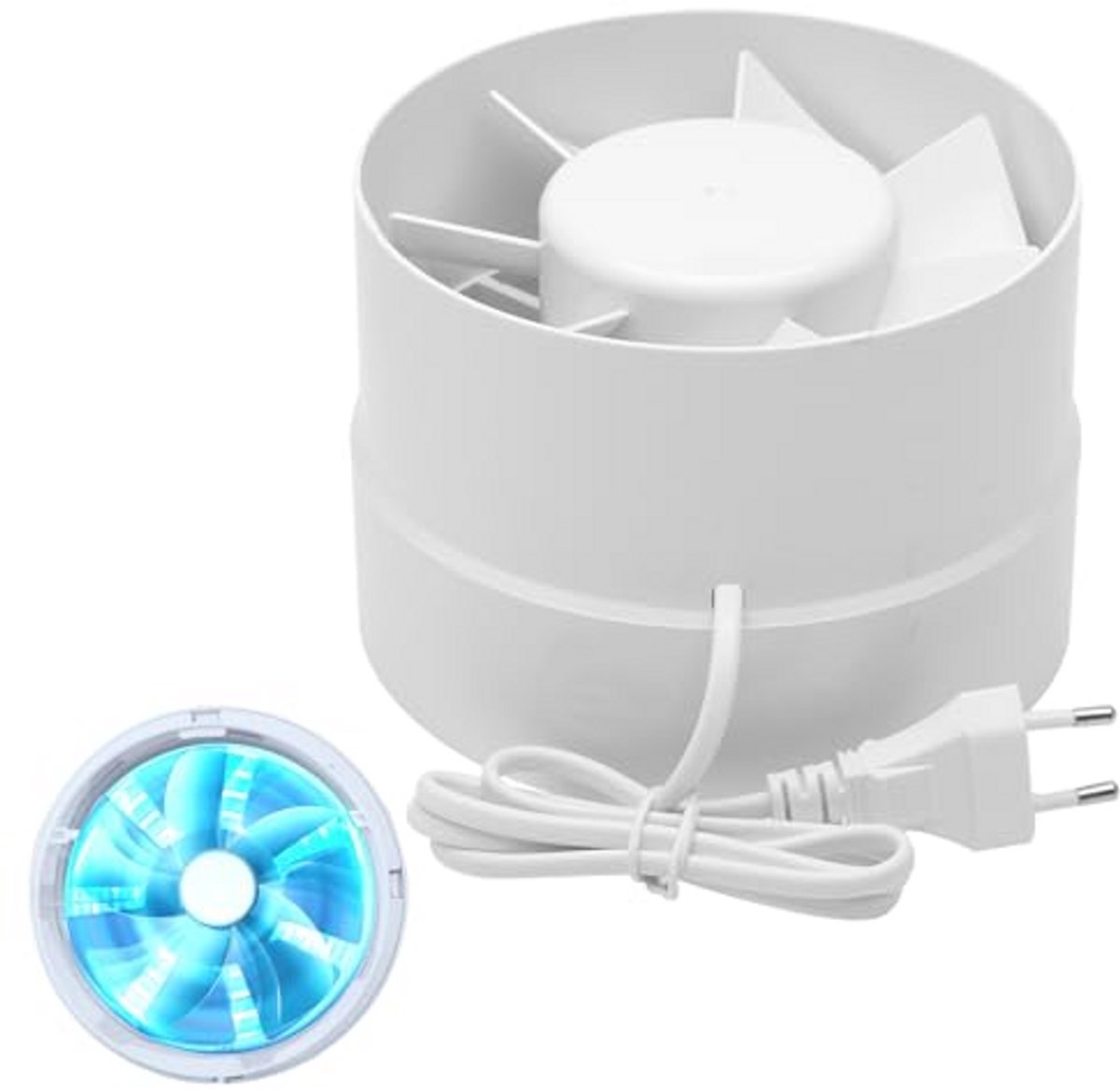 Kanaalbuisventilator 150 mm inline afvoerventilator voor badkamer, toilet en keuken