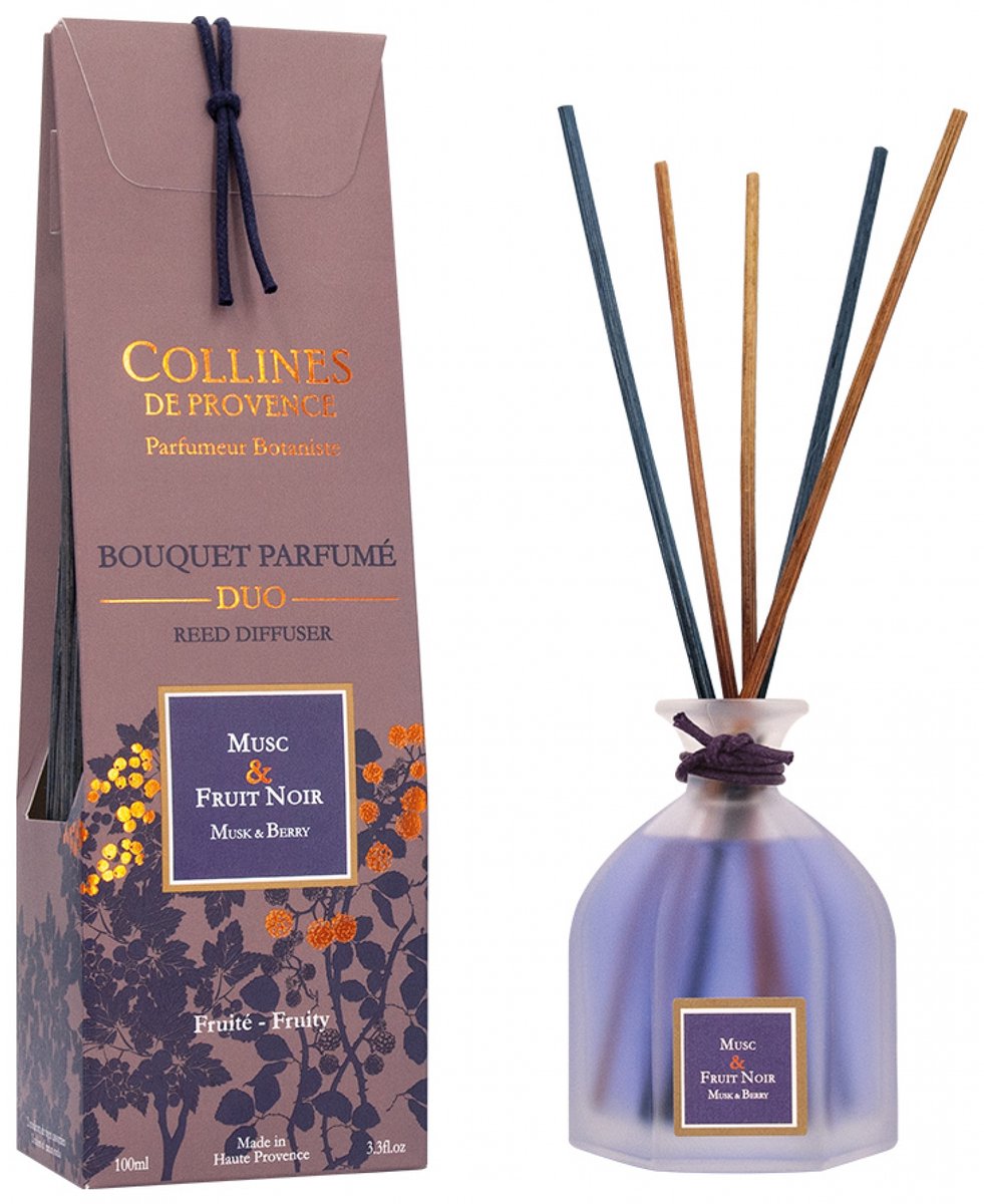 Collines de Provence Duo Geparfumeerde Bundel 100 ml (Geur : Muskus en zwarte vruchten)