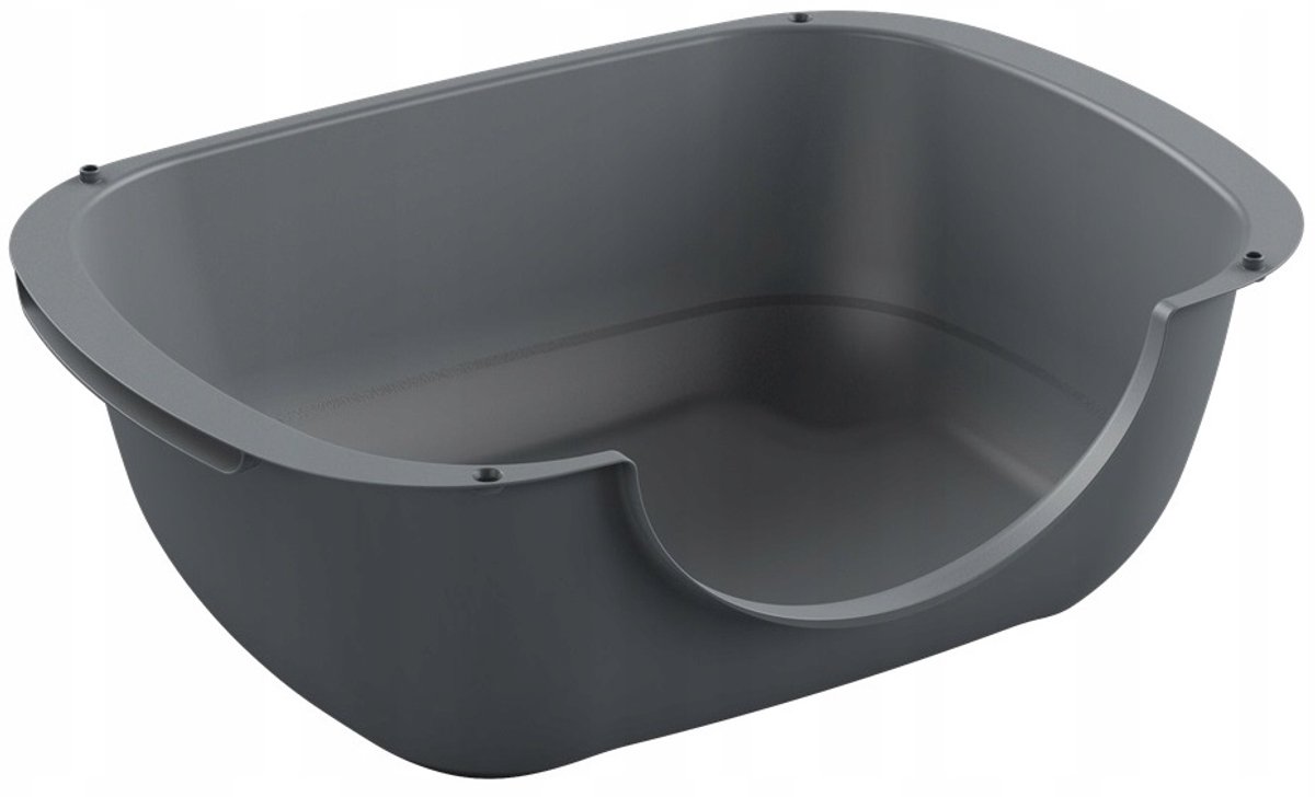 Modulair Open Kattentoilet Rotho Bella Antraciet Laag Instap