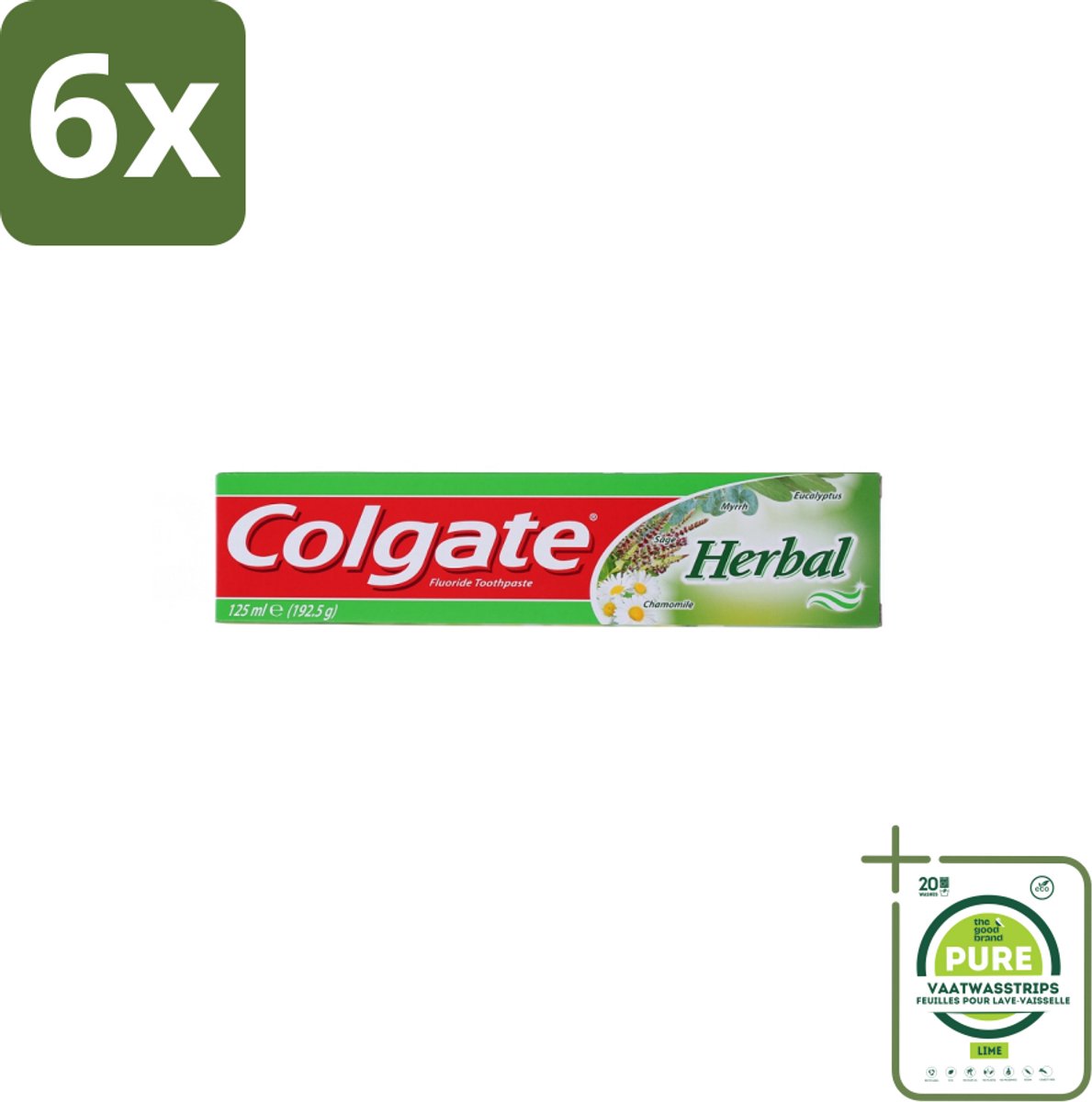 Colgate - Herbal - Tandpasta - 125ml - Voordeelverpakking - 6 stuks - Tandpasta - Colgate