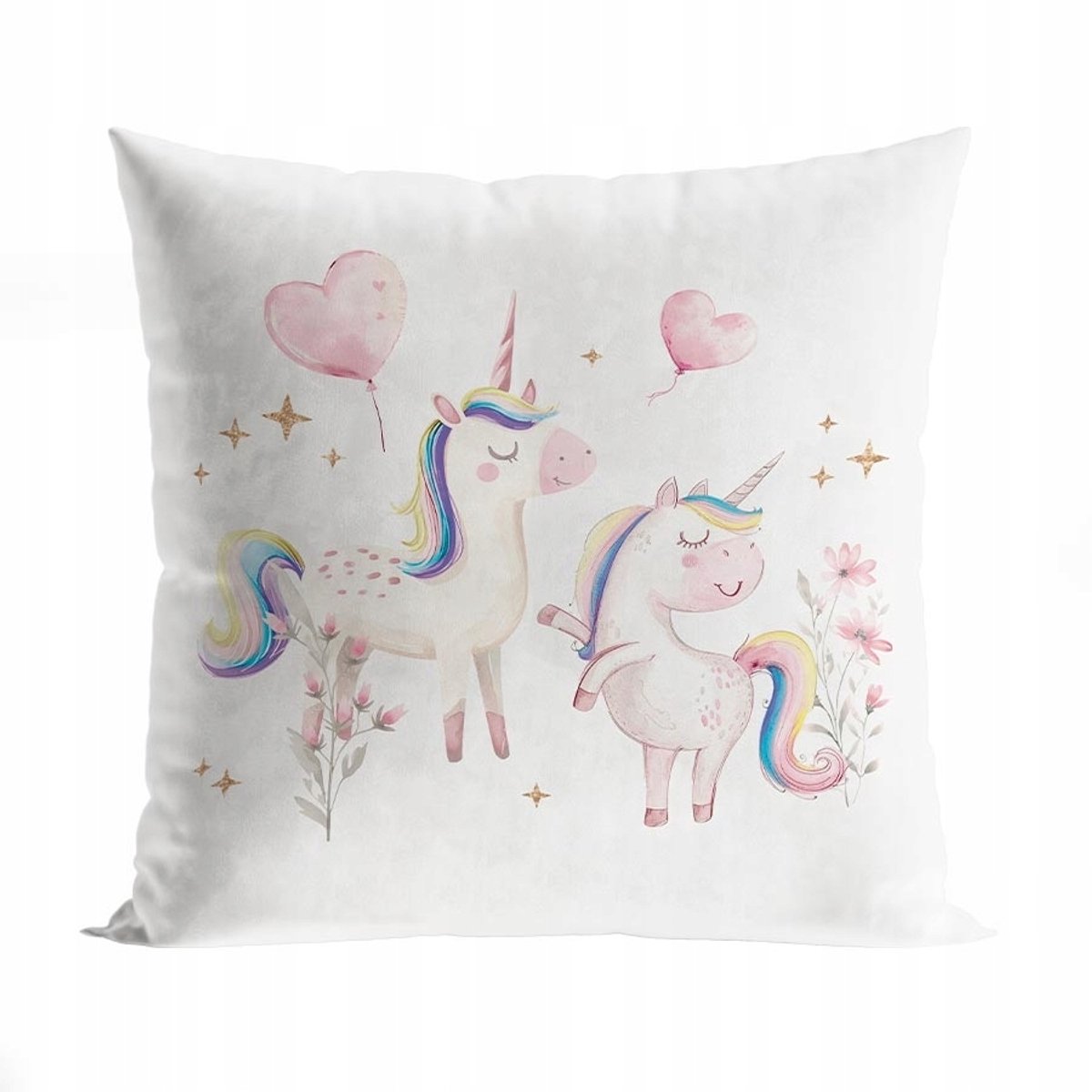Velours Kinderkussenhoes Eenhoorn Roze 40x40 cm