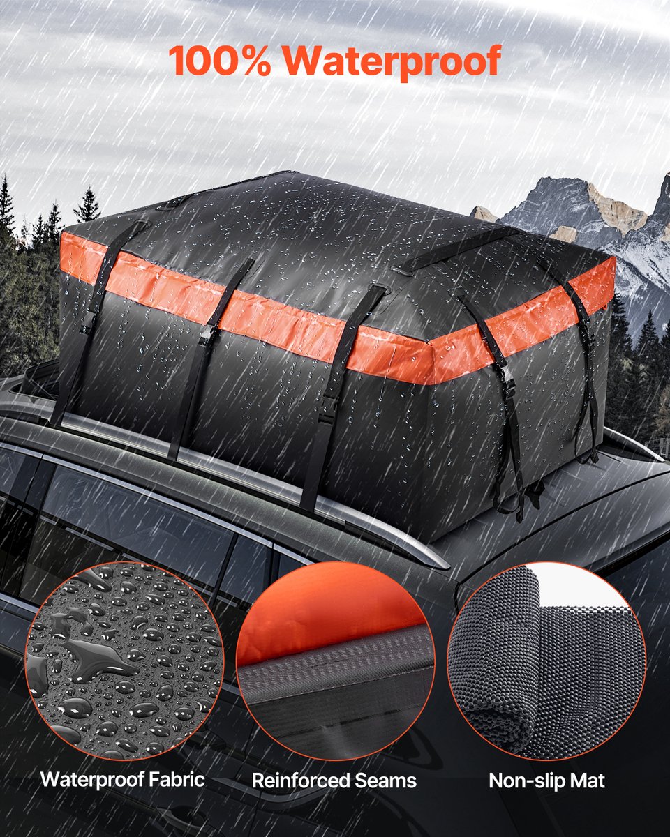 VEVOR Auto Dakdrager Tas Daktas 20 Kubieke Voet 840d PVC Dakkoffer – foto 7