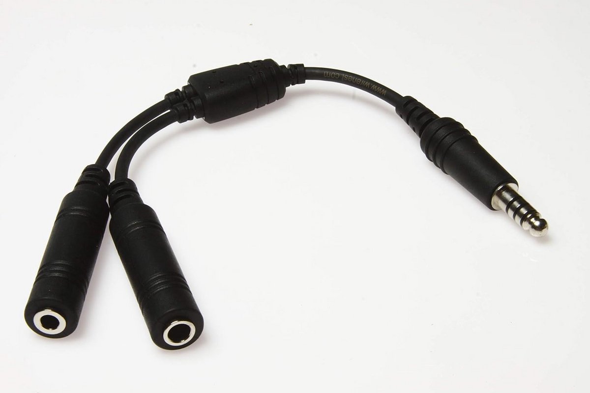Hoofdtelefoon naar Helikopter Adapter - Communicatie Kabel