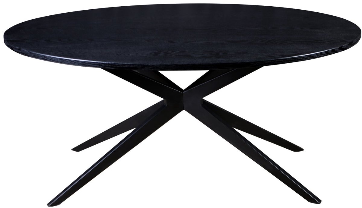 Eettafel ovaal 160cm Lexi zwart ovale tafel MDF eetkamertafel