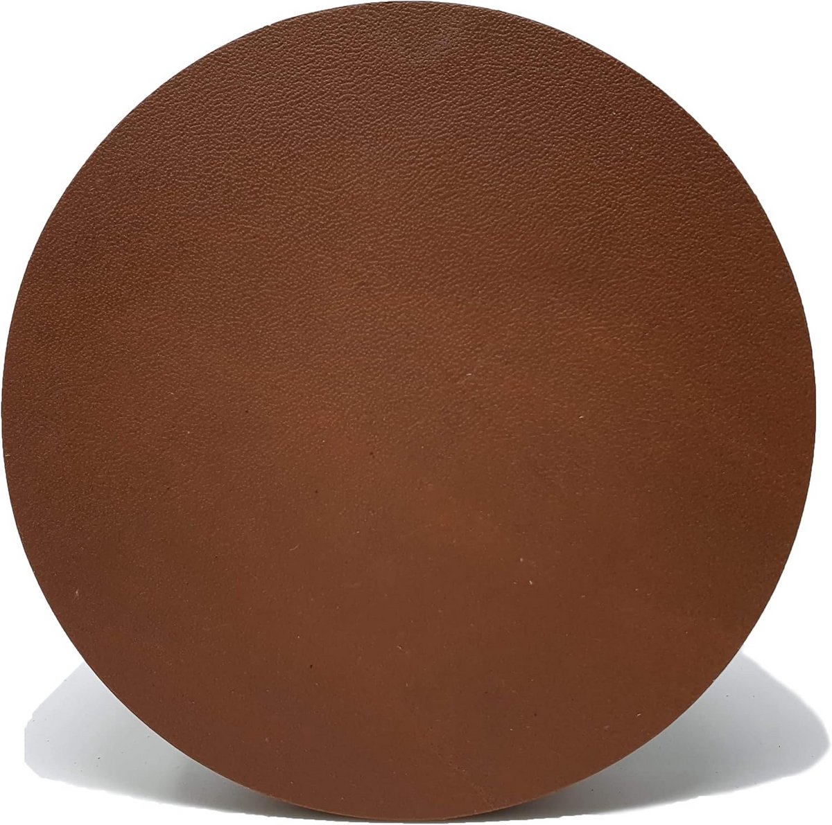 Ronde Onderzetters van Volnerf Leer (10 cm) - Set van 6 Stuks in Bruin