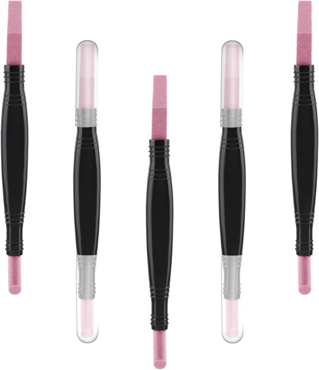 5x Nagelriem Duwer en Nagelsalon Set - Dubbele Kop Puimsteen Nagelvijl voor Manicure Pedicure