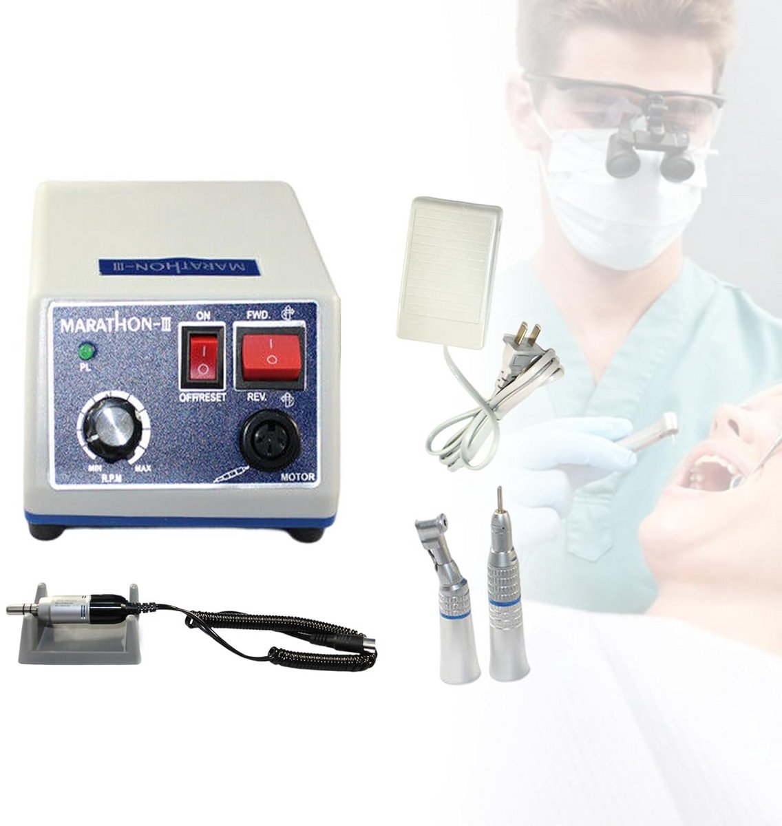 Professionele Micromotor voor Tandtechniek en Laboratorium - 35.000 RPM