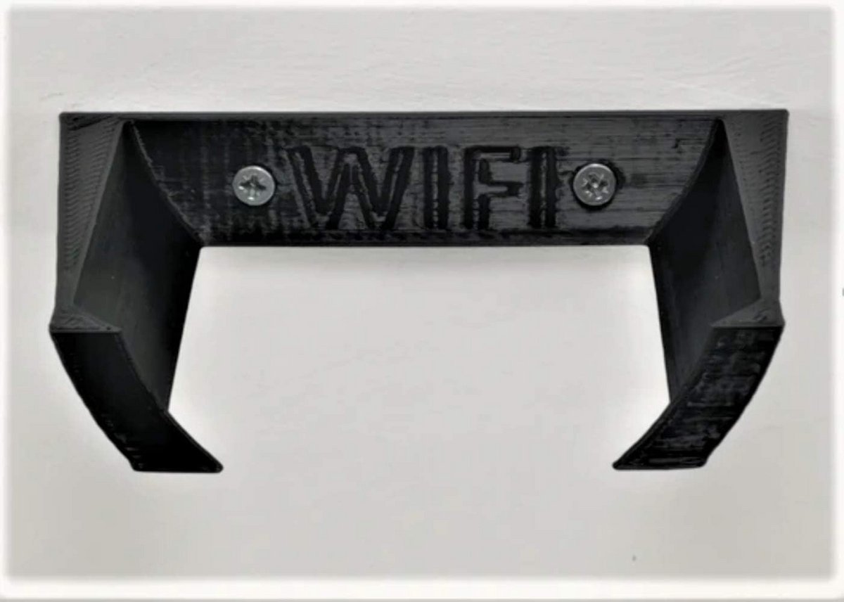 Universele Wifi Router Muurbeugel - Stevige Wandmontage Zwart
