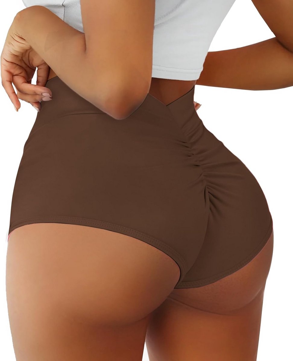 Hoge Taille Booty Shorts met Liftend Effect voor Dames - Strakke Yoga en Sport Hotpants