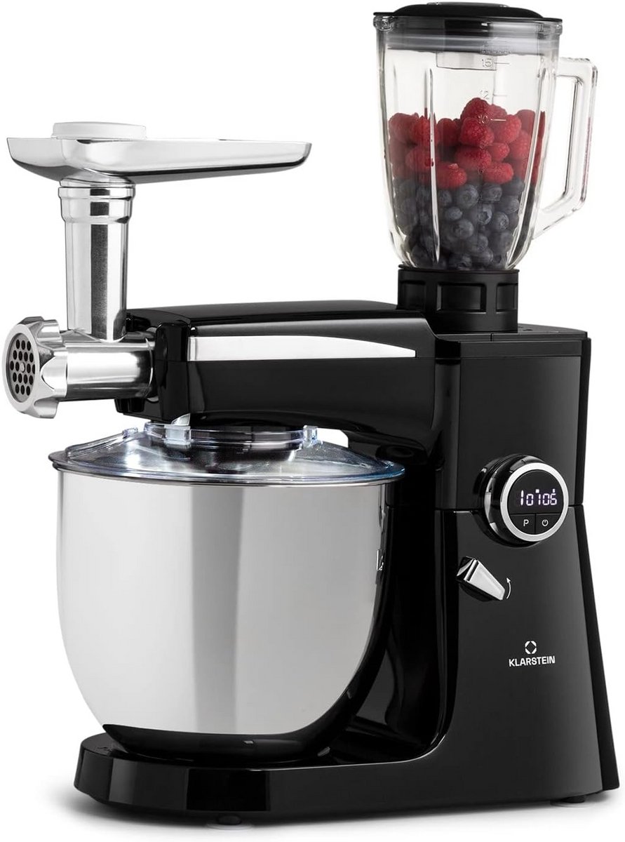 Krachtige 3-in-1 Keukenmachine met 10L Kom en 2000W Motor voor Kneden en Mengen