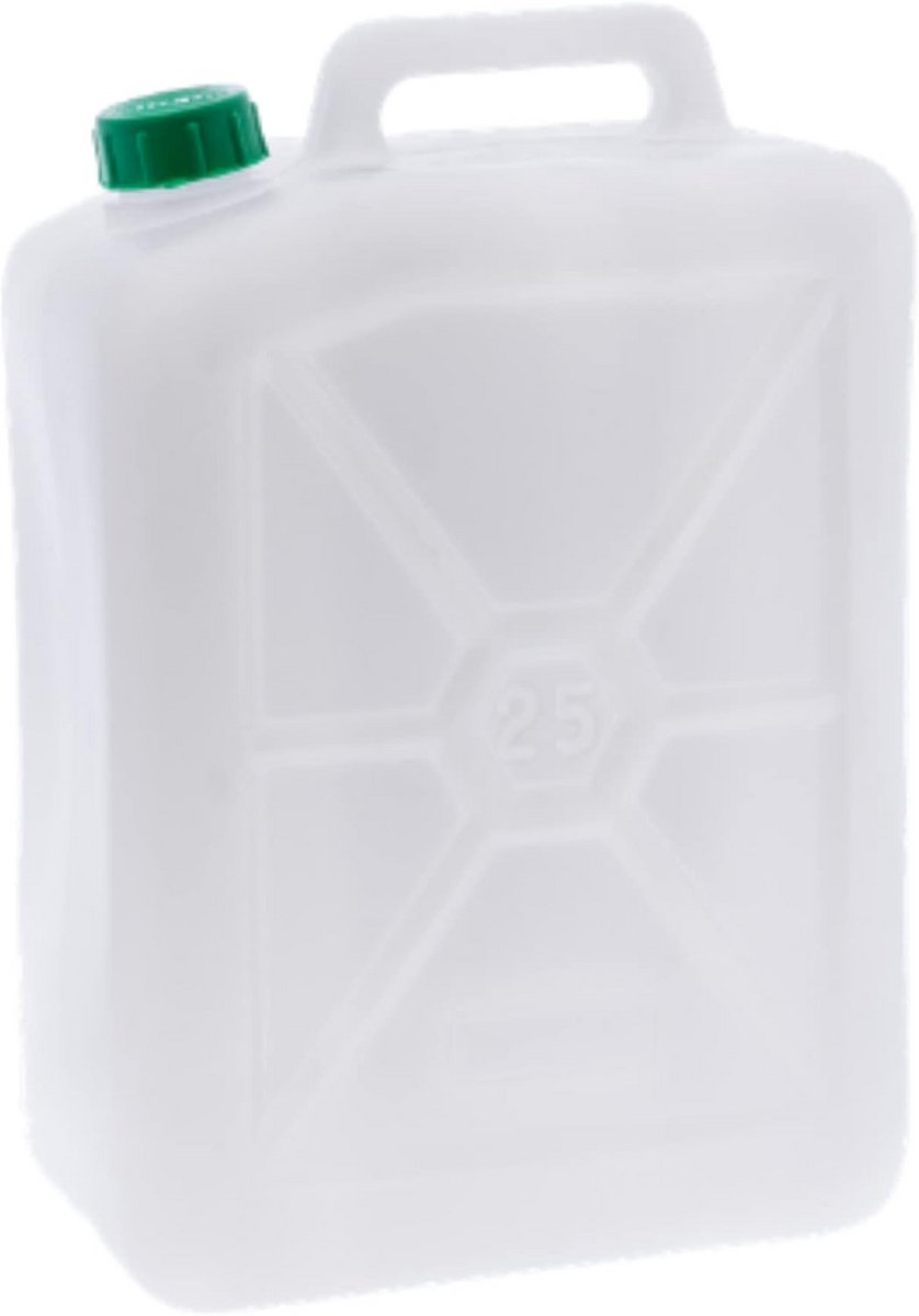 Witte Kunststof Opslagvat 25 Liter met Schroefdeksel en Handvat