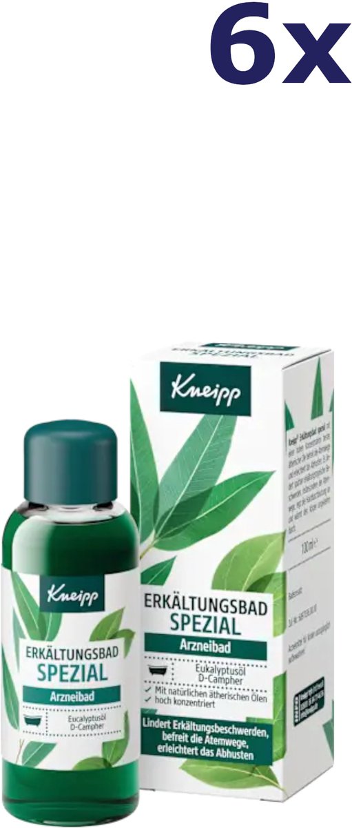 6x Kneipp Special Bath for Colds 100 ml badolie
