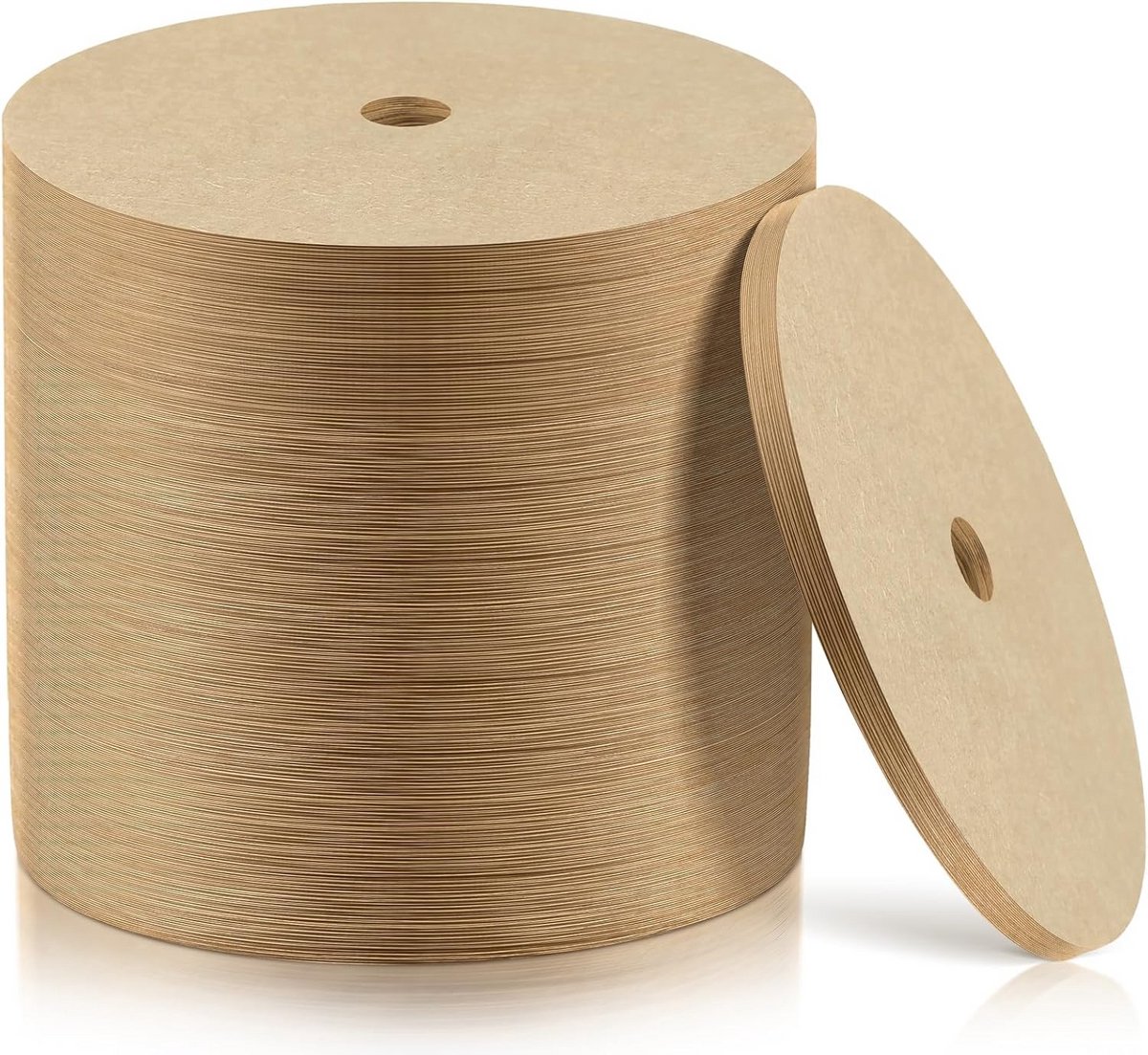 300x Ronde Papieren Koffiefilters voor Percolator - Ongebleekt & Natuurlijk
