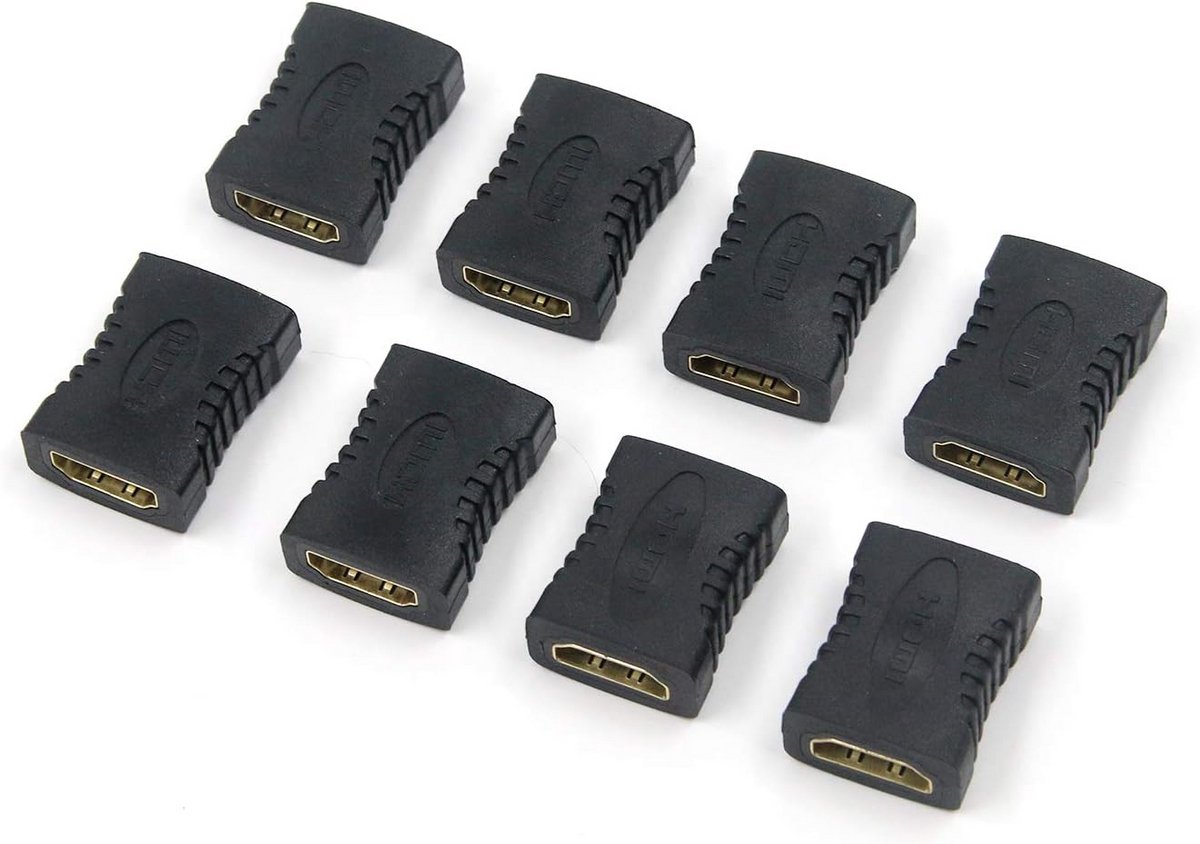8 Stuks HDMI Vrouwelijke naar Vrouwelijke Adapter Extender 4K Verguld