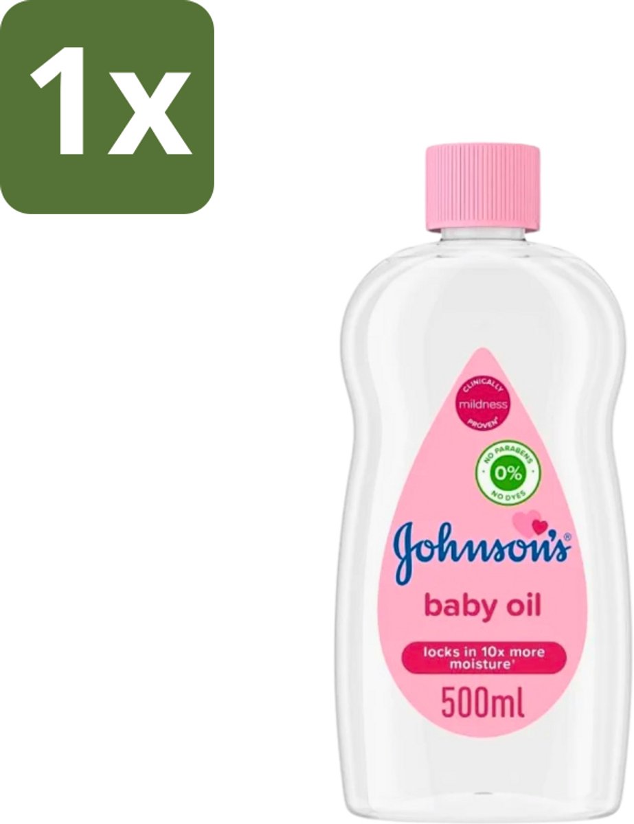 1 x Johnson's - Baby Olie - Verzachtend - Hydraterend - 500 ml - Baby Aceite - Babyolie - Babyhuid Verzorging - Hydraatende Olie - Babymassage