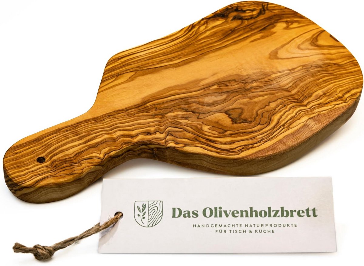 Set van 4 Serveerplanken en Kookplanken van Natuurlijk Olijfhout (ca. 30 cm)