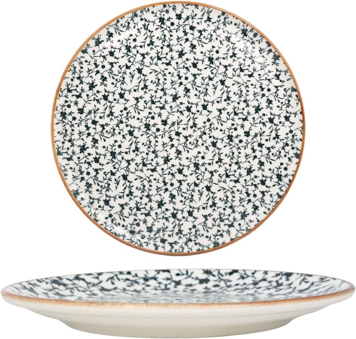 Set van 6 Porseleinen Borden - 27 cm - Robuust en Ovenbestendig