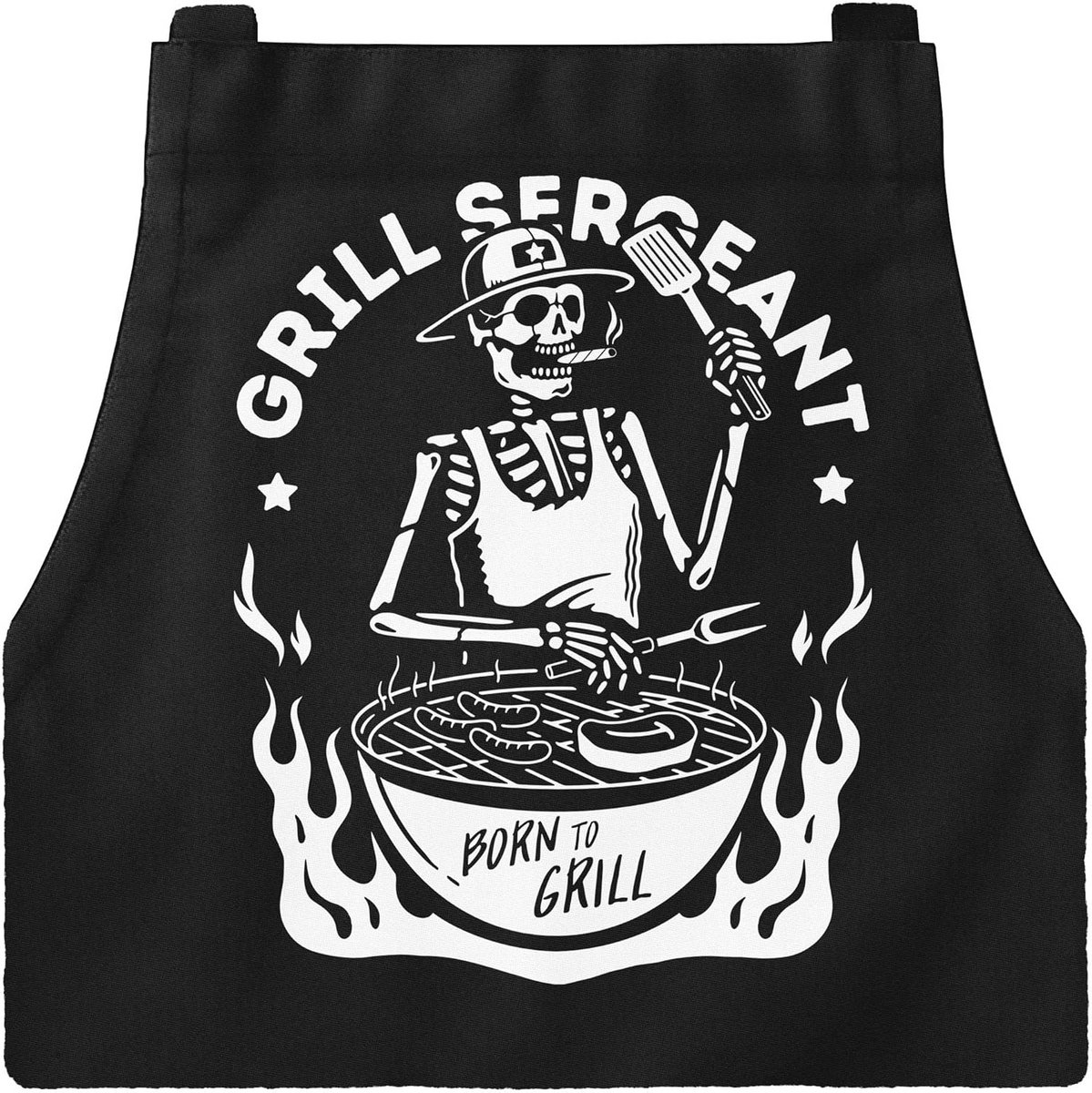 Grappig Schort voor de BBQ met Tekst "Born to Grill" - Kookschort voor Heren