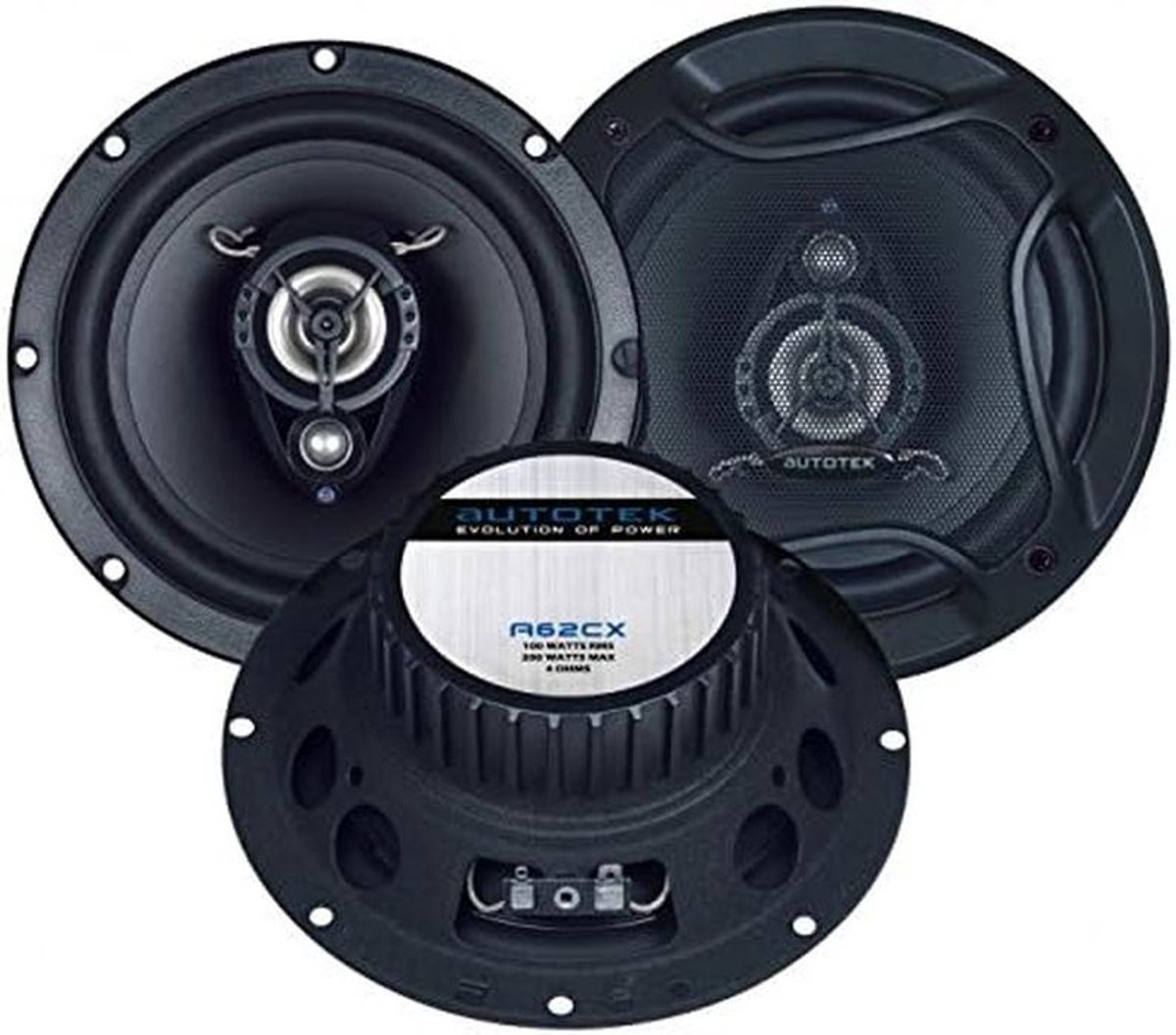 6.5 inch 2-weg Auto Speakerset met 100W RMS Vermogen