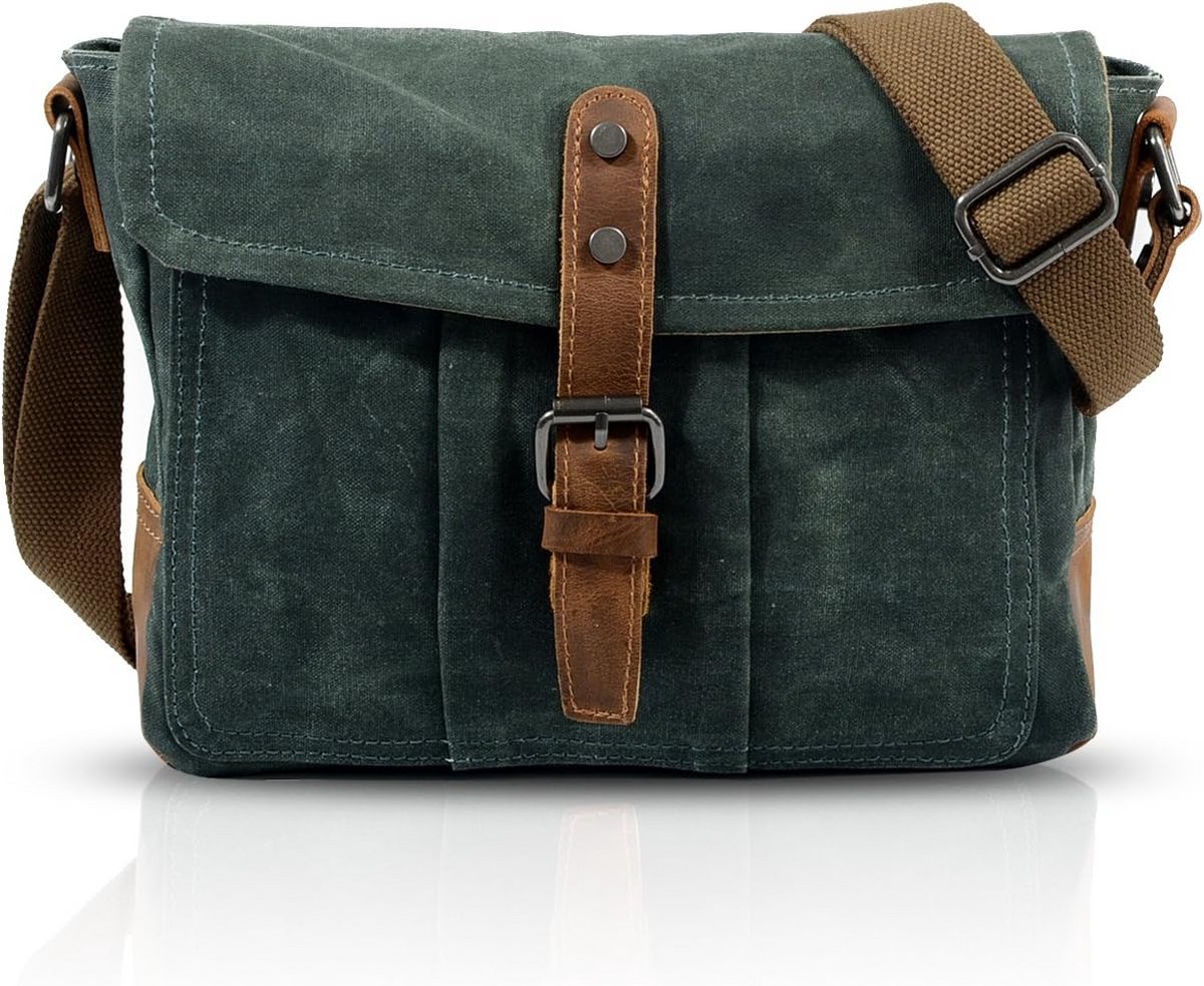 Heren Schoudertas Canvas Enveloptas Voor Laptop 7.9 Inch - Multifunctioneel en Lichtgewicht