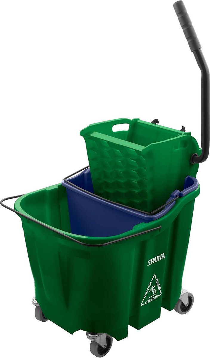 Professionele Dweilmachine Set met Zijpers en Vuilwater Inzet - 13 Liter - Groen
