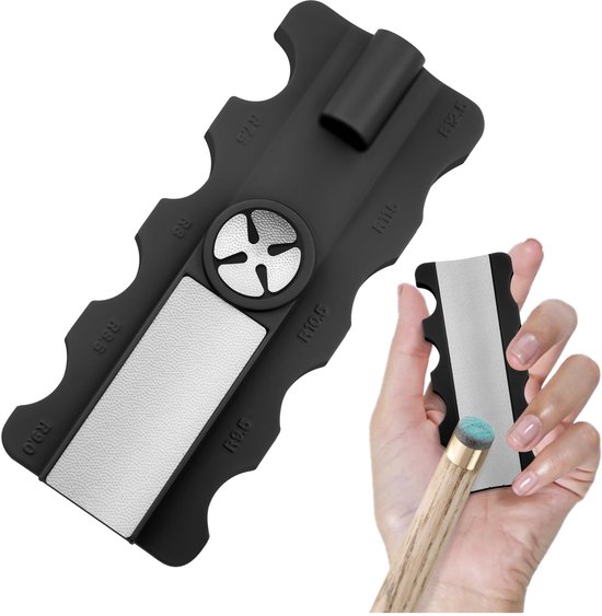 5-in-1Biljartkeuen reparatiegereedschap voor biljartkeu - biljartgereedschap - cue-trimmer - Tapper, Slijper, Beluchter, Vormgever en Radiusmeter