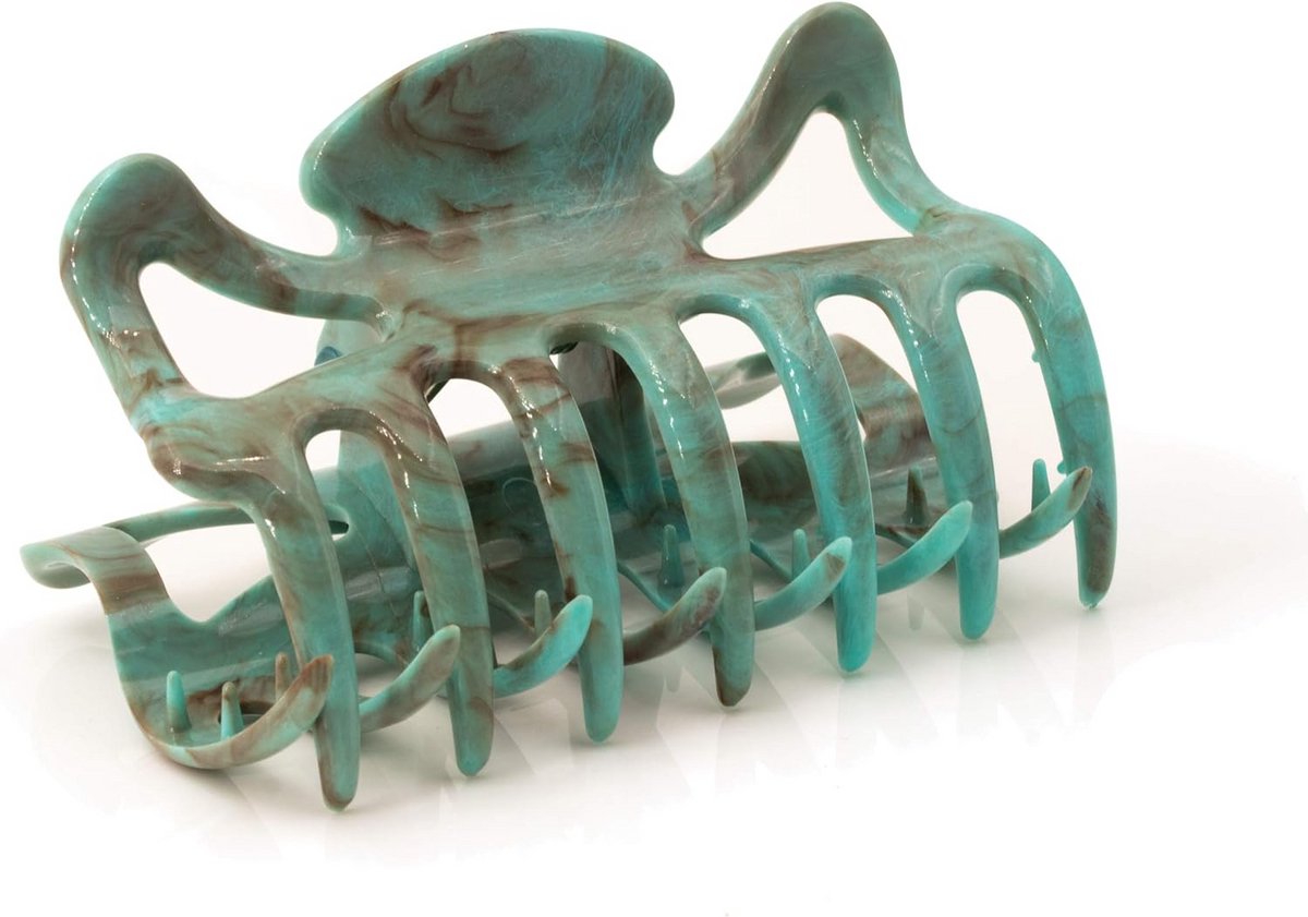 Grote Turkse Haarclip Marmer Look - 9 cm - Stevige Klem voor Dik Haar