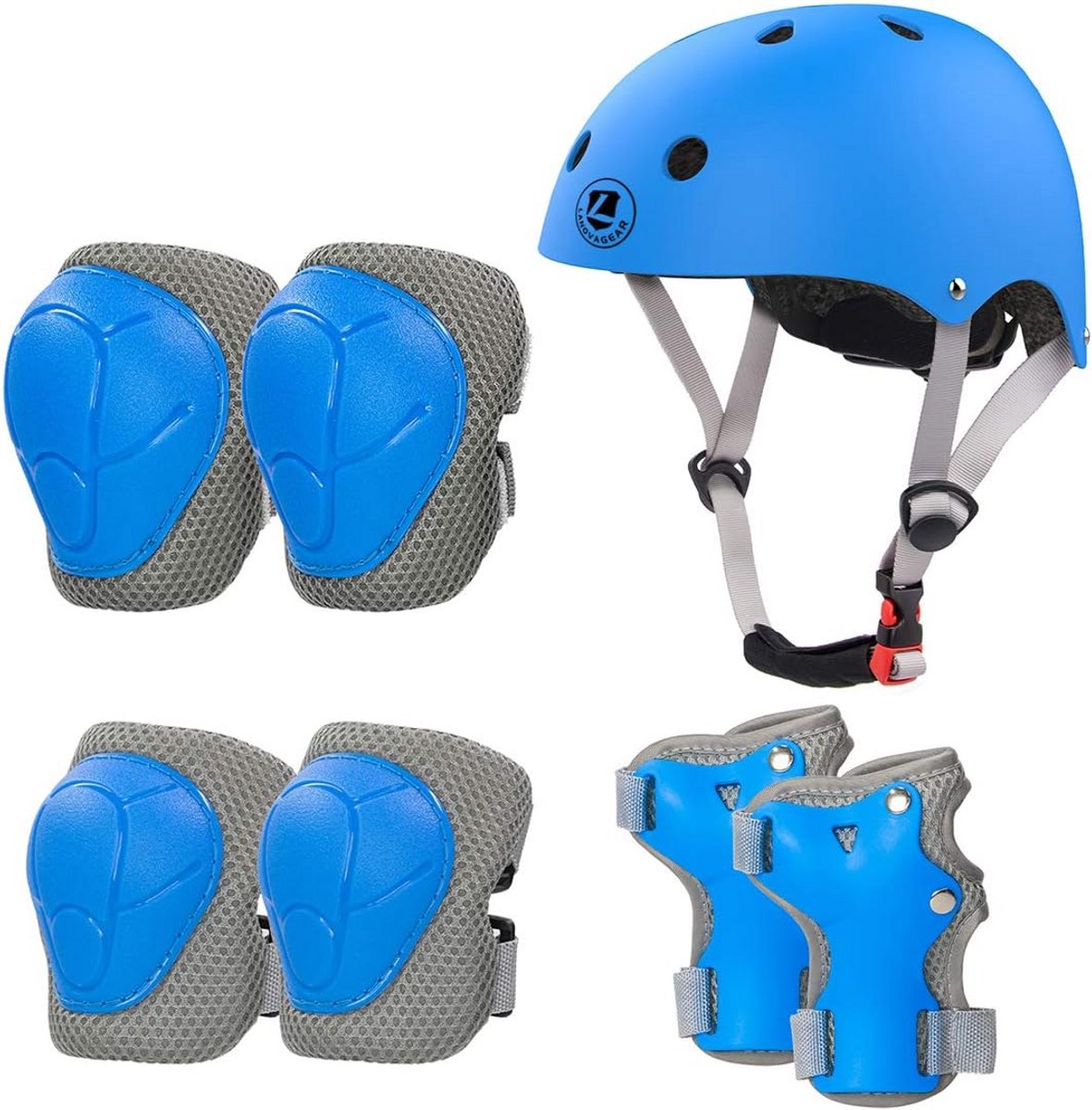 Kinderbeschermingsset Met Helm, Knie-, Elleboog- en Polsbeschermers voor 2-8 Jaar