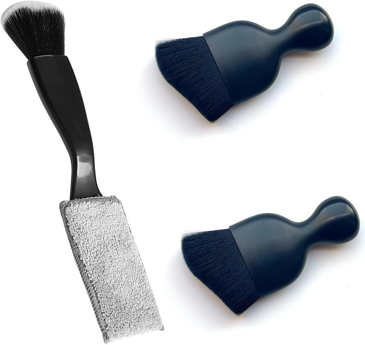Set van 3 Zachte Borstels voor Auto Reiniging Interieur en Exterieur