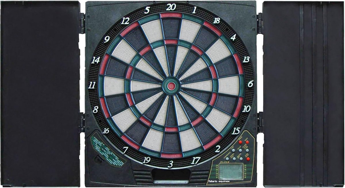 Elektronisch Dartbord - Dartspel Kast - Gezellig Spelen - Met Kastdeuren - 53 x 44 cm - Meerkleurig