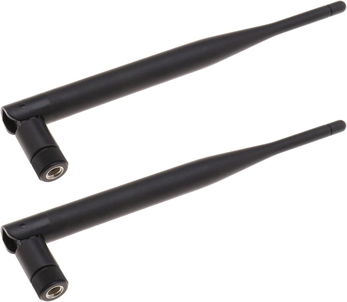 2x 6dBi Dual Band WiFi Antenne 2.4/5.8GHz RP-SMA Mannelijk Omni-Directioneel voor Router, Hotspot en Wifi Camera