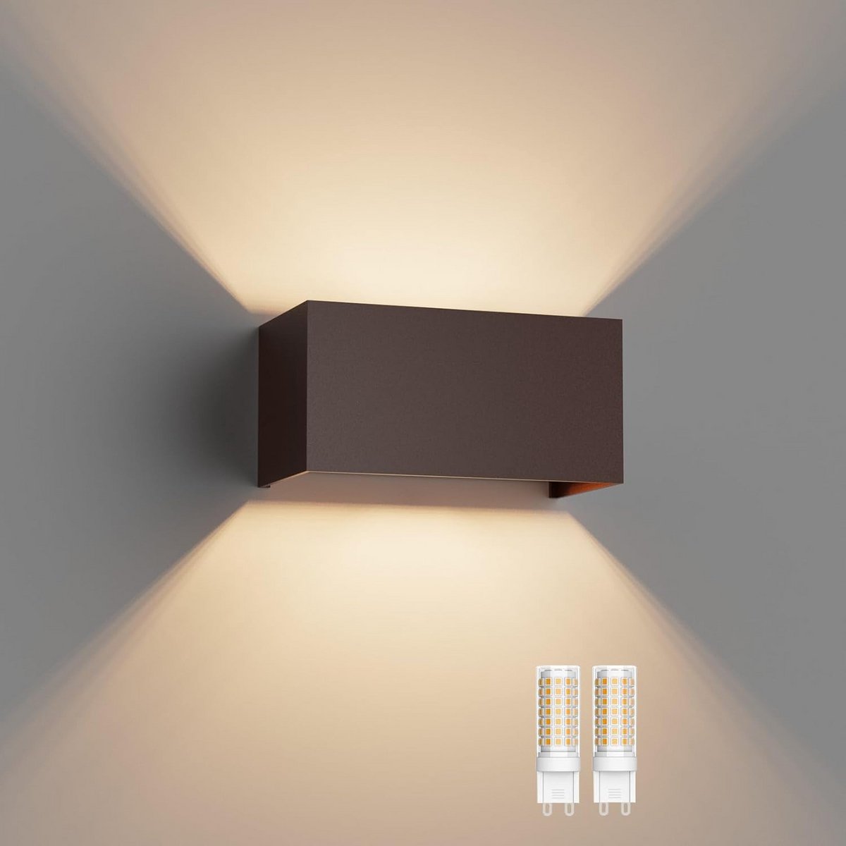 Verstelbare LED Wandlamp IP54 Binnen en Buiten - Warm Wit Licht (3000K)
