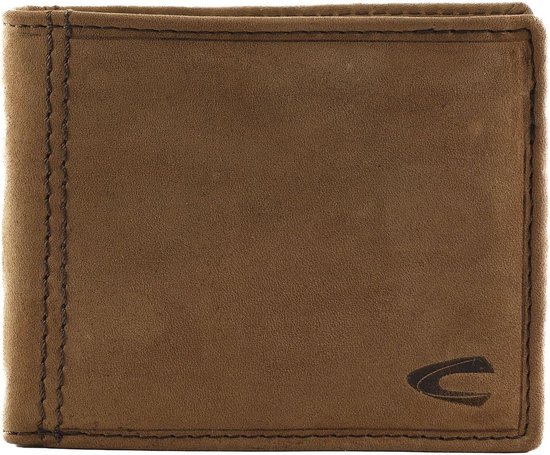 SkaTtesKai Portemonnee voor heren, leer, met RFID-bescherming, groot, met muntvak, 13 vakken, echt leer, portemonnee voor mannen en vrouwen, Large, Minimalistisch,Retro donkerbruin