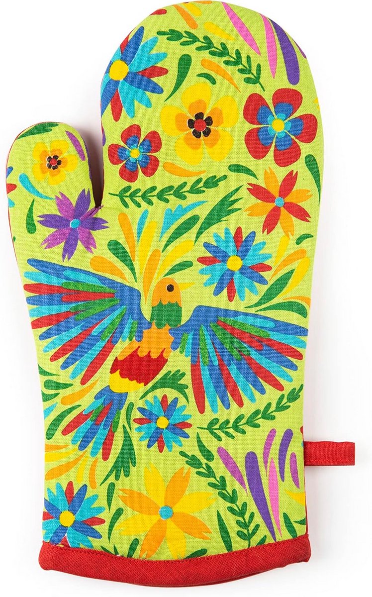 Hittebestendige Ovenwant met Mexicaans Bloemenpatroon