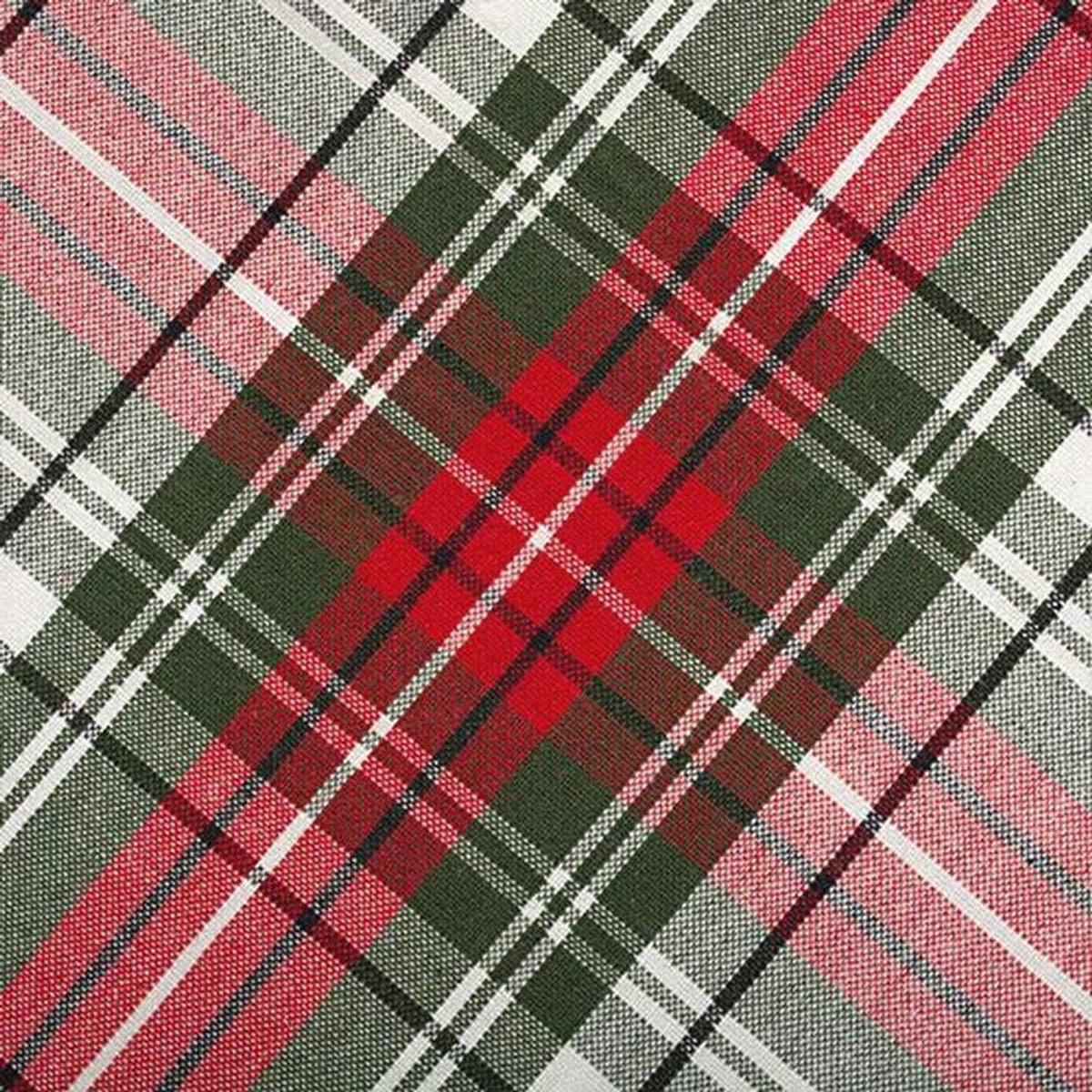 Kerst tafelkleed rechthoekig, katoen, 60 x 84 cm in rood, groen en wit