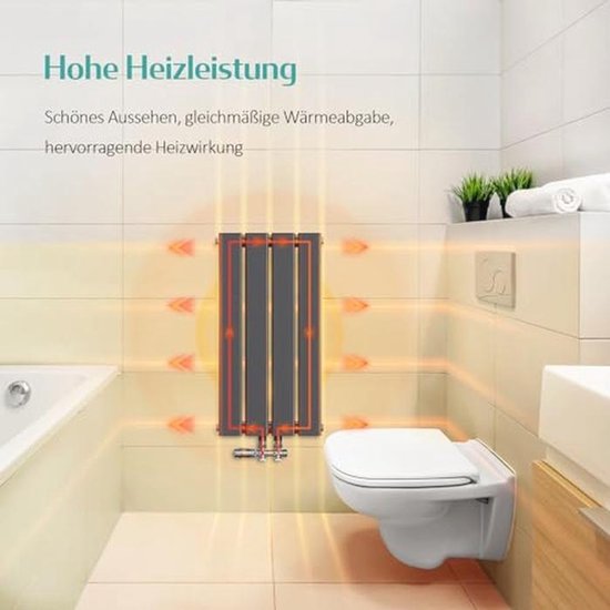 Design Radiator Laag EMKE Kleine radiator 600 x 300 mm, verticale radiator badkamer platte ...