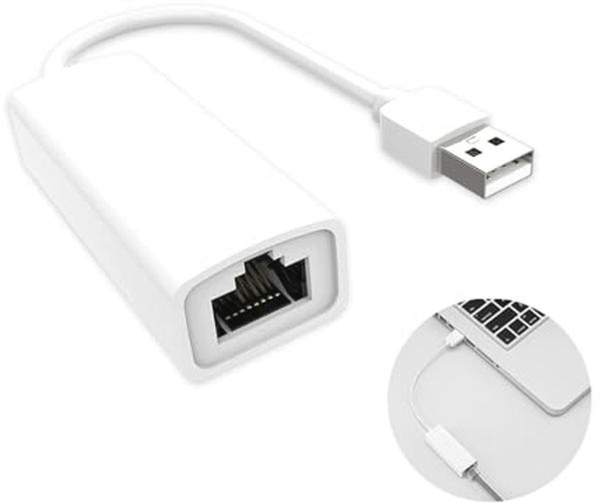 USB 2.0 RJ45 Ethernet Adapter - Snelle en Betrouwbare Bedrade Verbinding tot 100 Mbps Voor Laptop, PC, Mac en TV