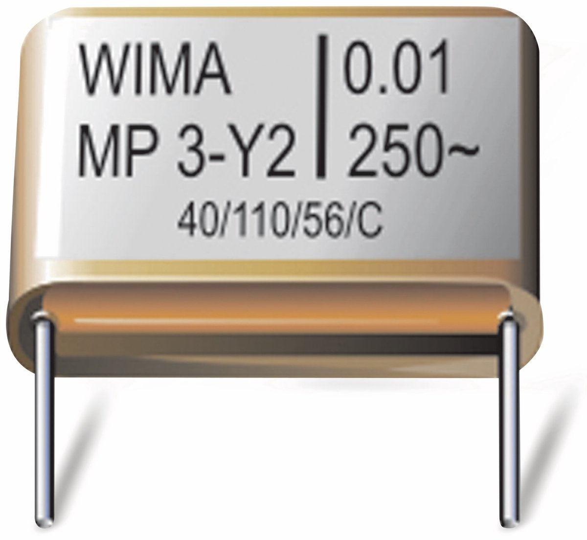 WIMA foliecondensator, 0,01 UF, 250 V-, radiaal, RM 15, MPY20W2100FC00MSSD
